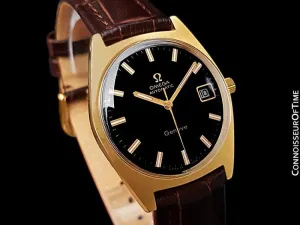 1970 Omega Geneve Vintage Mens Cal. 563 Automatic Watch with Quick-Setting Date - 18K Gold Plated & Stainless Steel