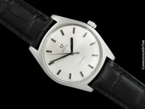 1970 Omega Geneve Vintage Mens Waterproof Style Dress Watch - Stainless Steel