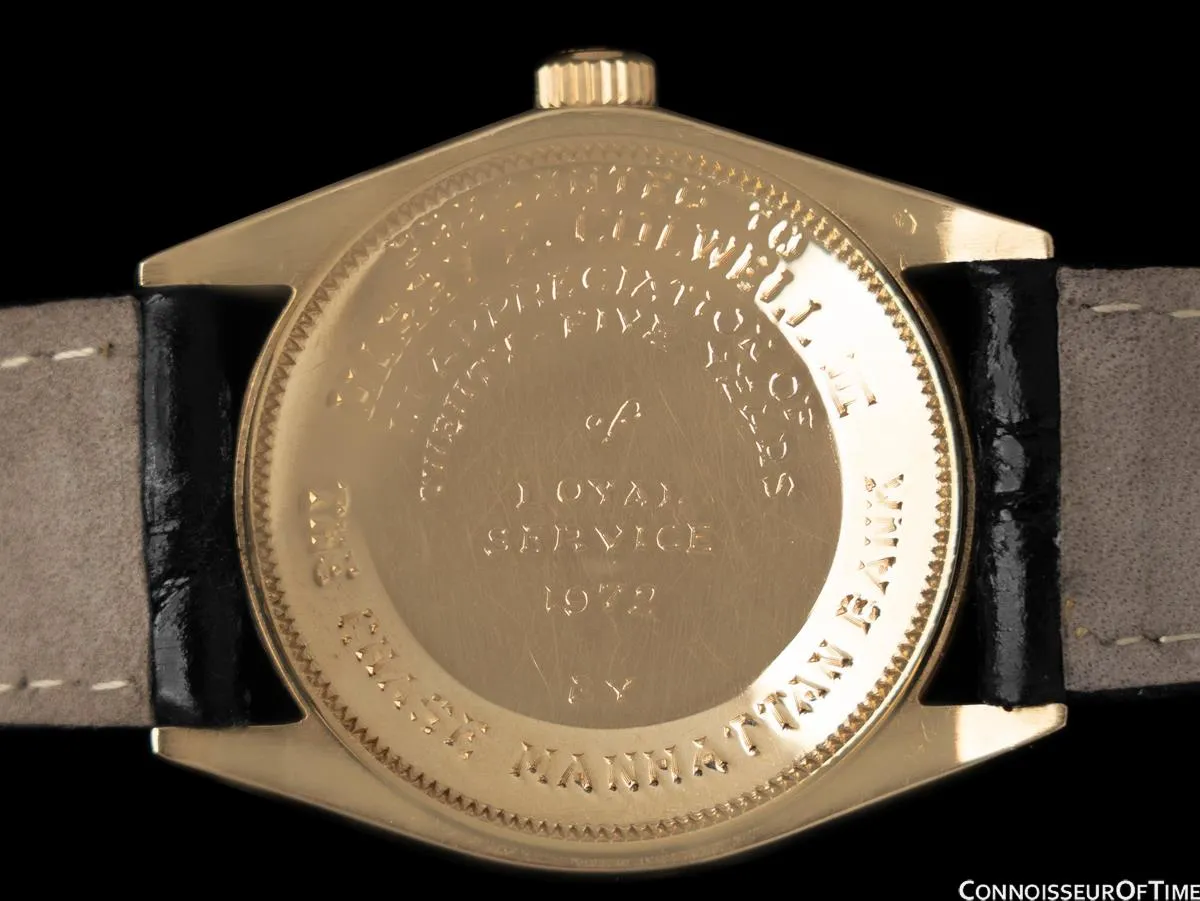 1972 Rolex Oyster Perpetual Vintage Mens Watch, Ref. 1002 - 14K Gold