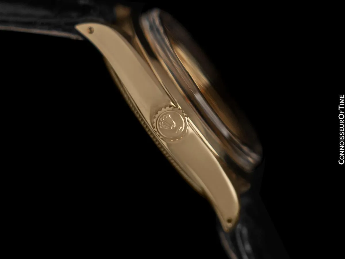 1972 Rolex Oyster Perpetual Vintage Mens Watch, Ref. 1002 - 14K Gold