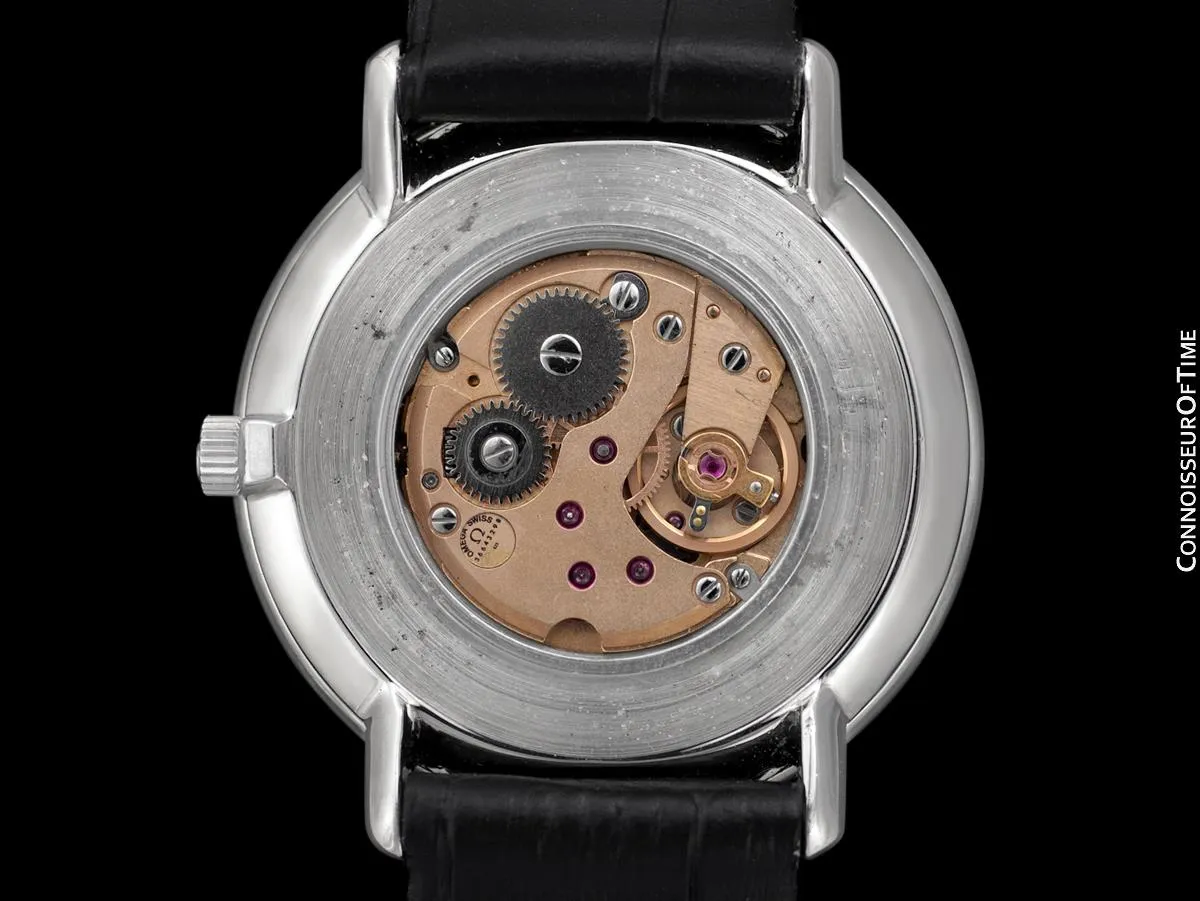 1973 Omega De Ville Vintage Mens Handwound Black Dial Dress Watch - Stainless Steel