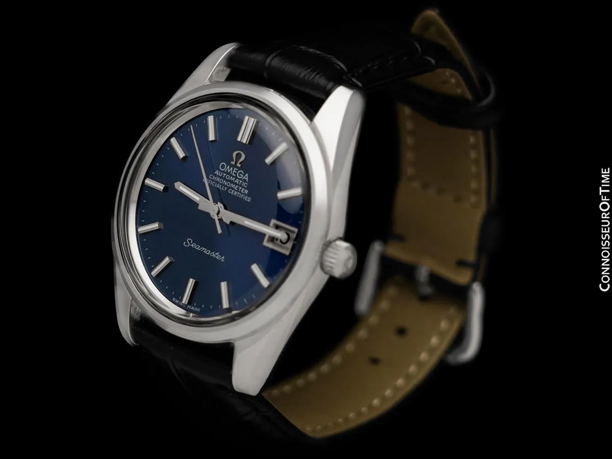 1973 Omega Seamaster Chronometer Full Size Vintage Mens Watch - Stainless Steel