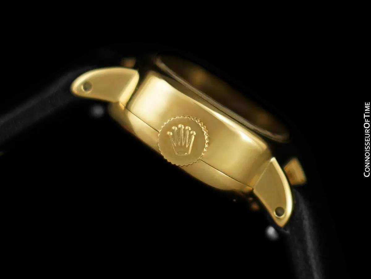 1973 Rolex Precision Pre-Cellini Vintage Ladies Watch with Red Vignette Dial - 18K Gold