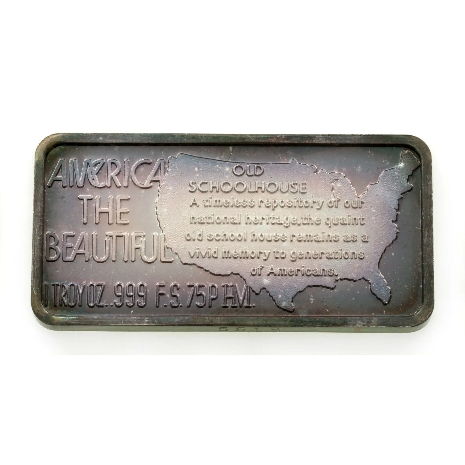 1975 Hamilton Mint America The Beautiful 1oz Silver Art Bars Lot of 3 Bars