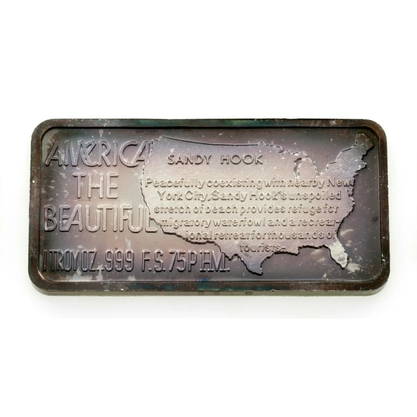 1975 Hamilton Mint America The Beautiful 1oz Silver Art Bars Lot of 3 Bars
