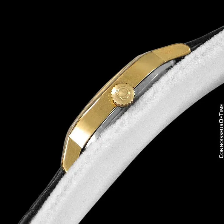 1980 Omega De Ville Vintage Ladies Watch - 18K Gold Plated & Stainless Steel