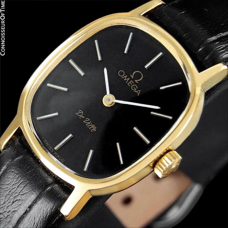 1980 Omega De Ville Vintage Ladies Watch - 18K Gold Plated & Stainless Steel