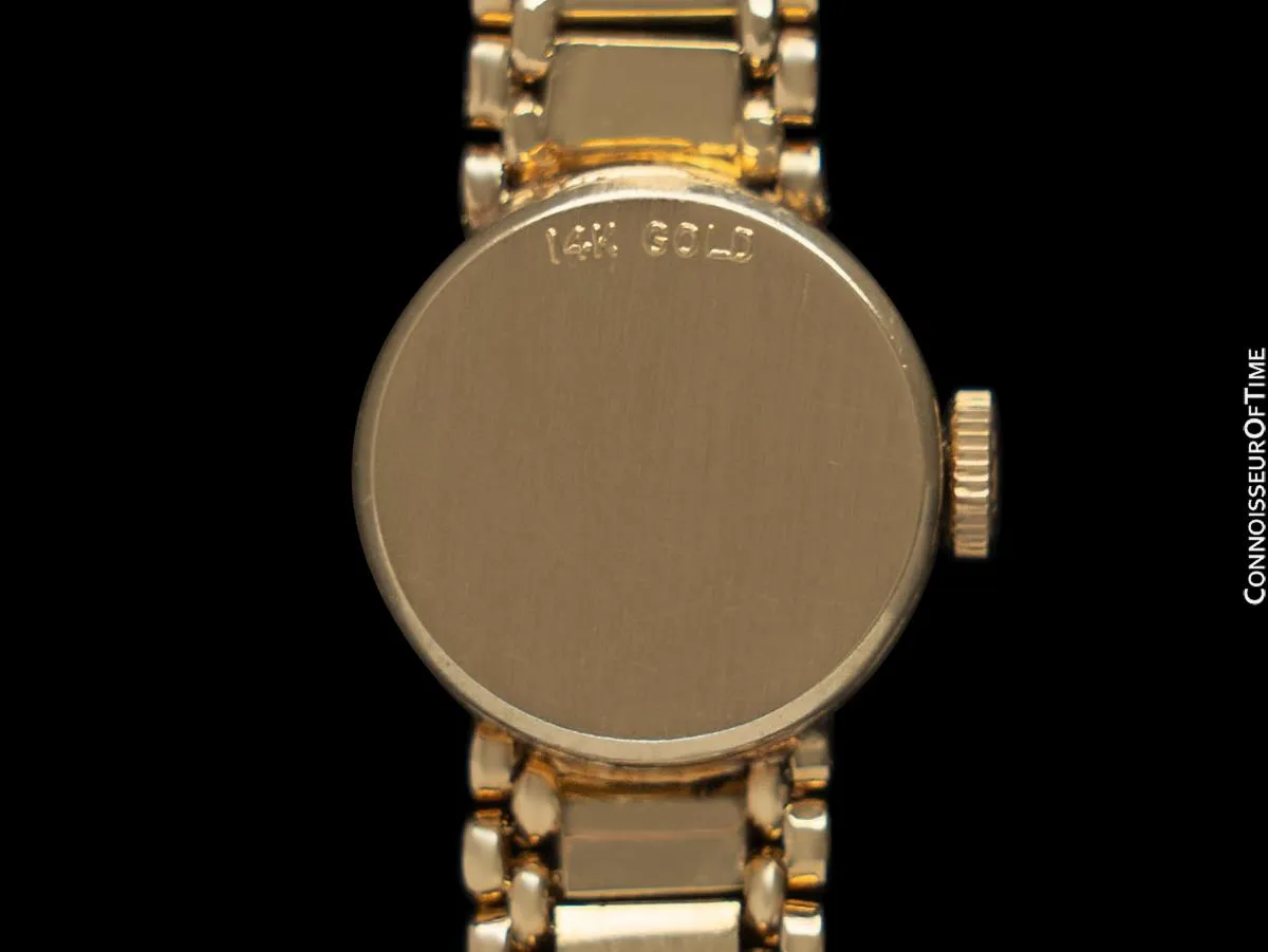 1980's Rolex Vintage Ladies Handwound Bracelet Watch with Box - 14K Gold