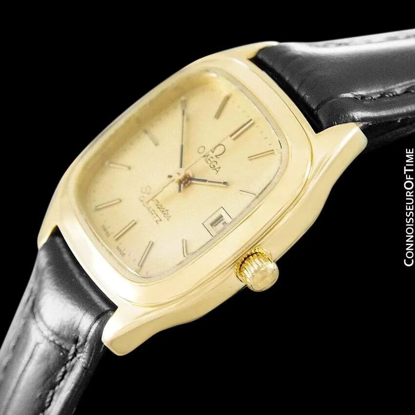 1982 Omega Seamaster Vintage Ladies Watch - 18K Gold Plated & Stainless Steel