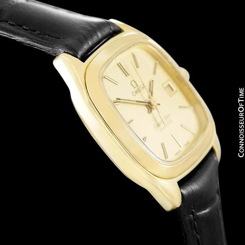 1982 Omega Seamaster Vintage Ladies Watch - 18K Gold Plated & Stainless Steel