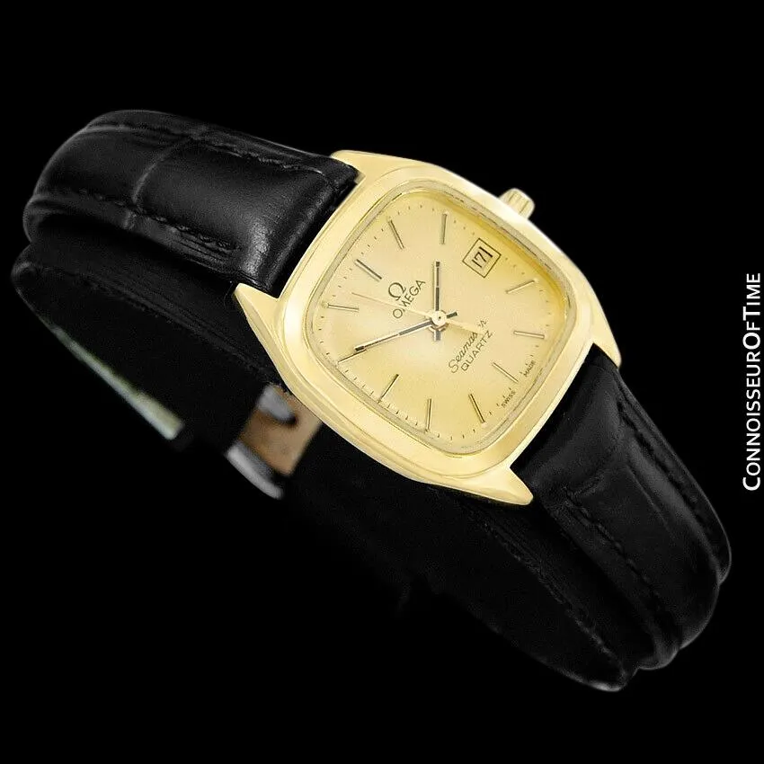 1982 Omega Seamaster Vintage Ladies Watch - 18K Gold Plated & Stainless Steel