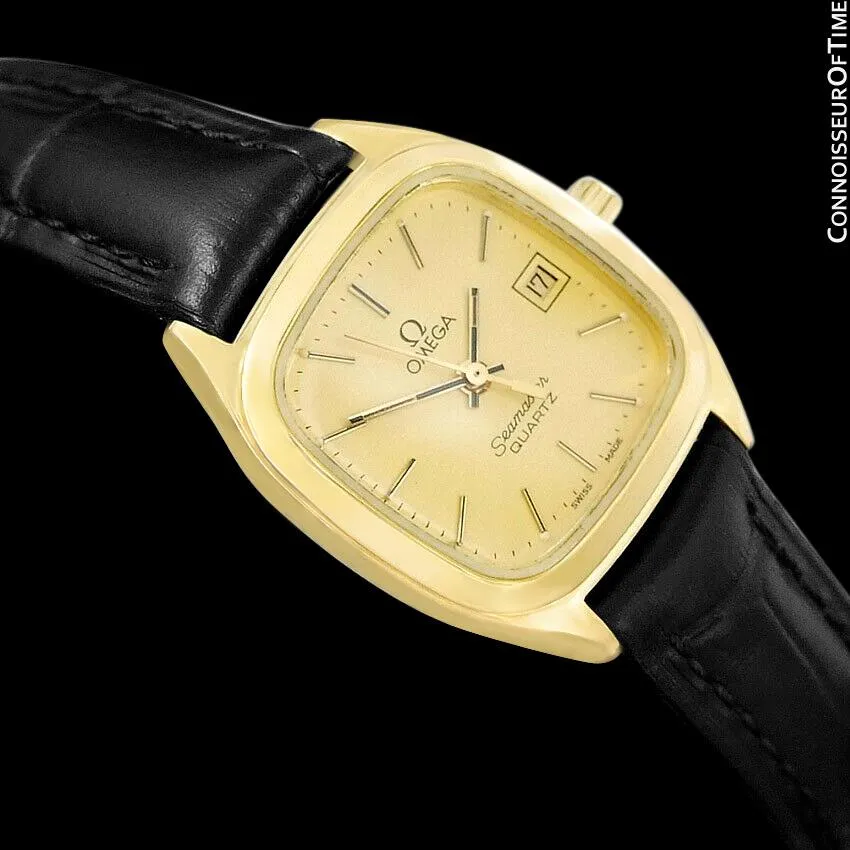 1982 Omega Seamaster Vintage Ladies Watch - 18K Gold Plated & Stainless Steel