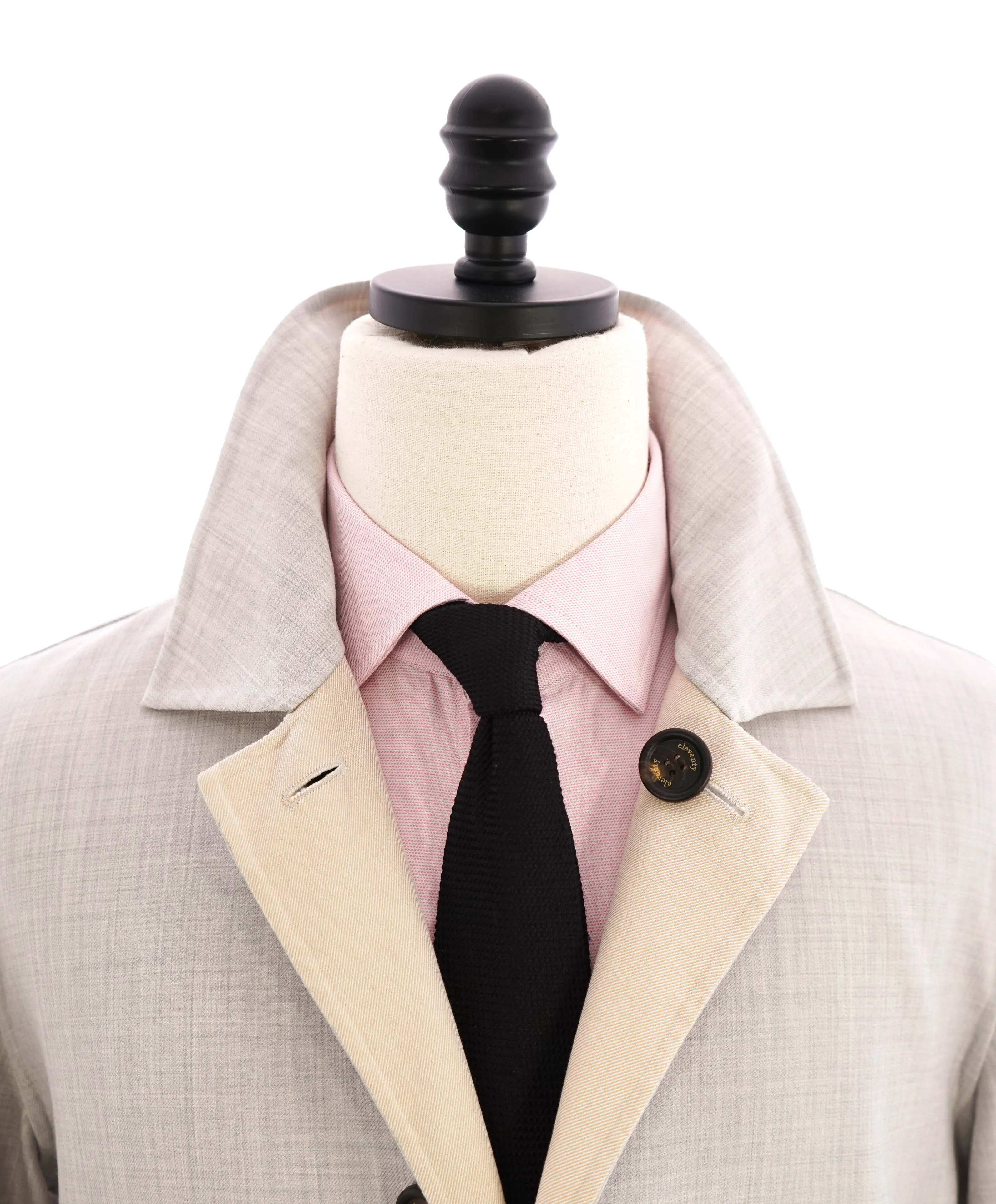 $2,678 ELEVENTY - Single-Breasted Reversible Cotton Coat- 40 (50EU)