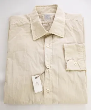 $395 ELEVENTY - Beige Cotton Safari Style Shirt - M