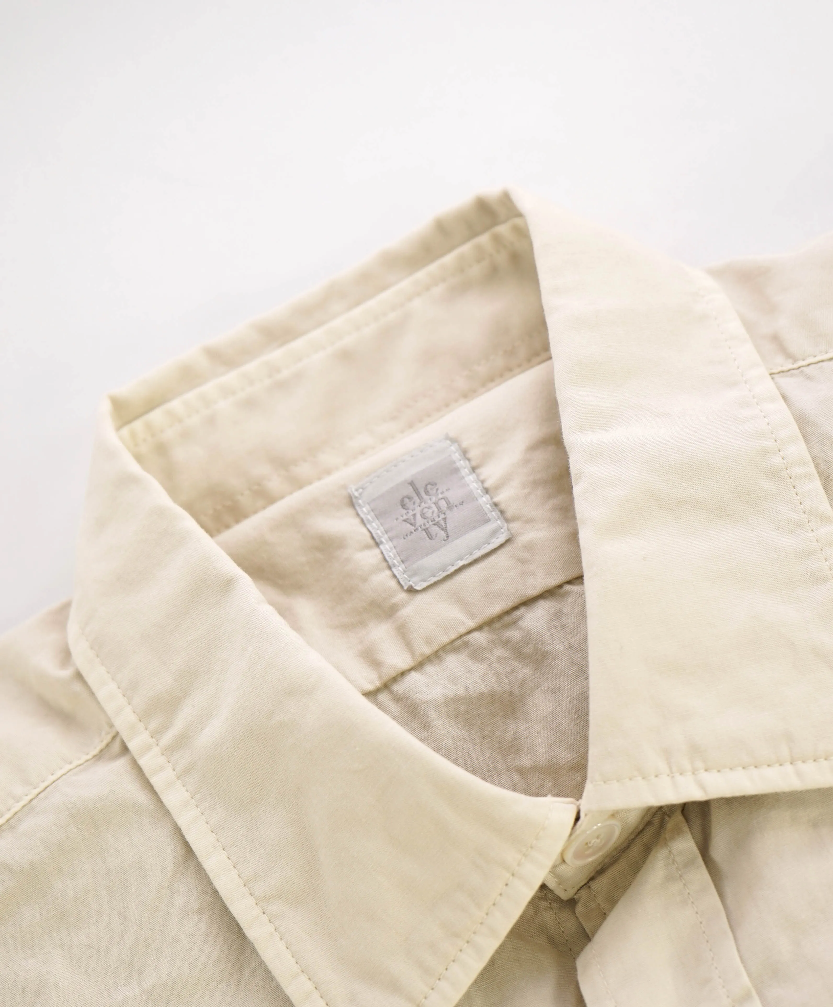 $395 ELEVENTY - Beige Cotton Safari Style Shirt - M