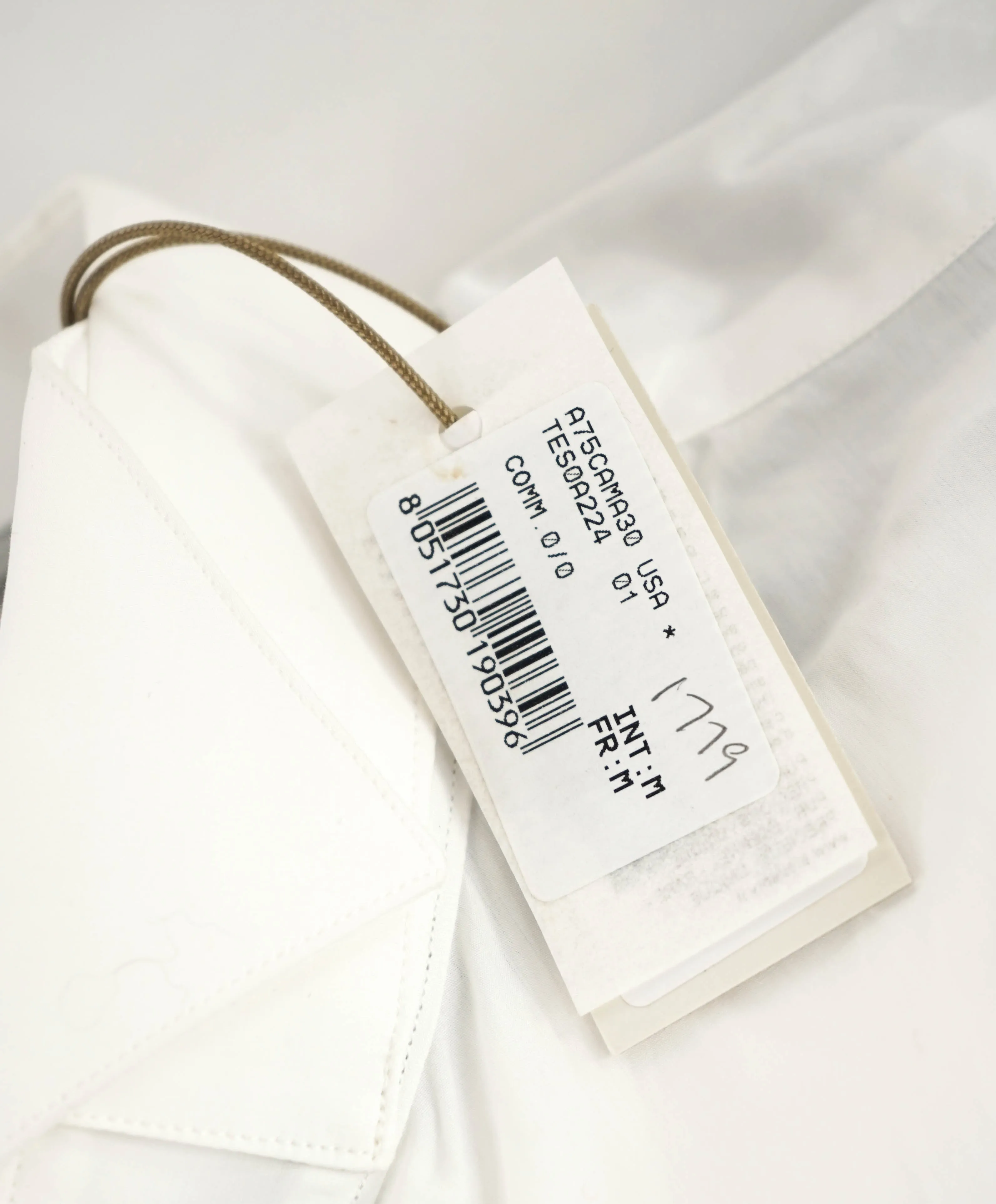 $395 ELEVENTY - White Wing Collar Button Down Shirt - M