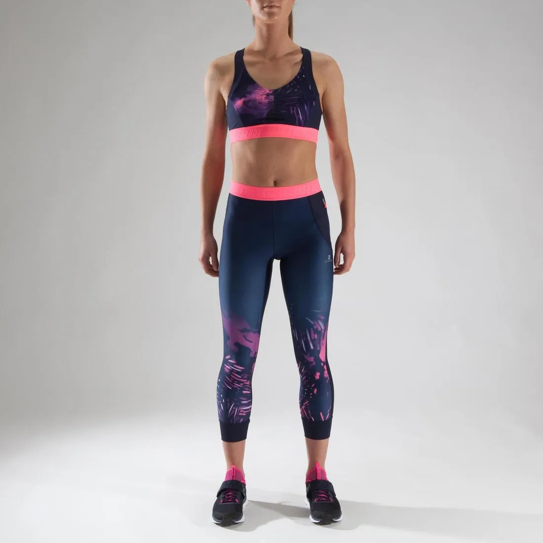 500 Women's Cardio Fitness Bra -  Tropical Details