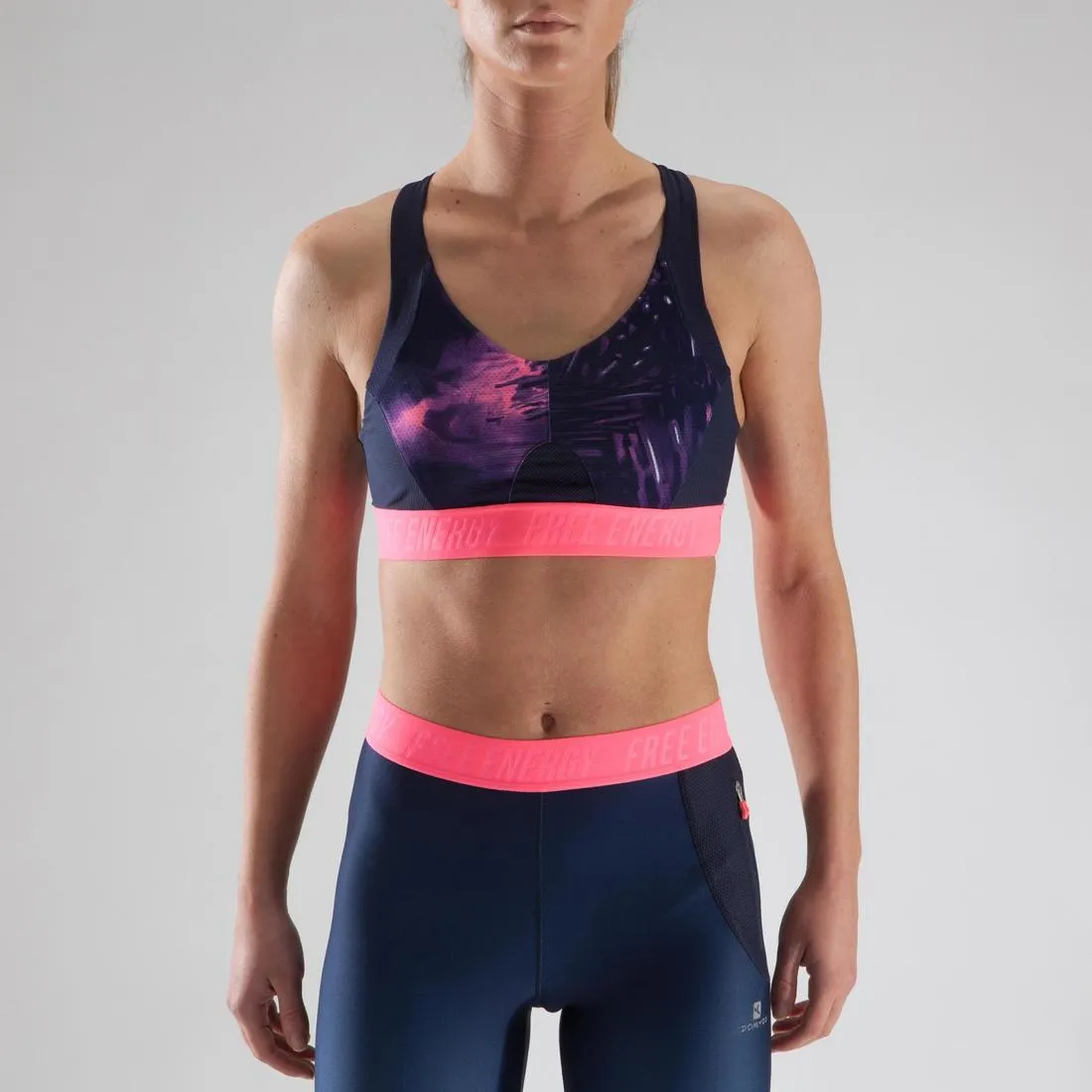 500 Women's Cardio Fitness Bra -  Tropical Details