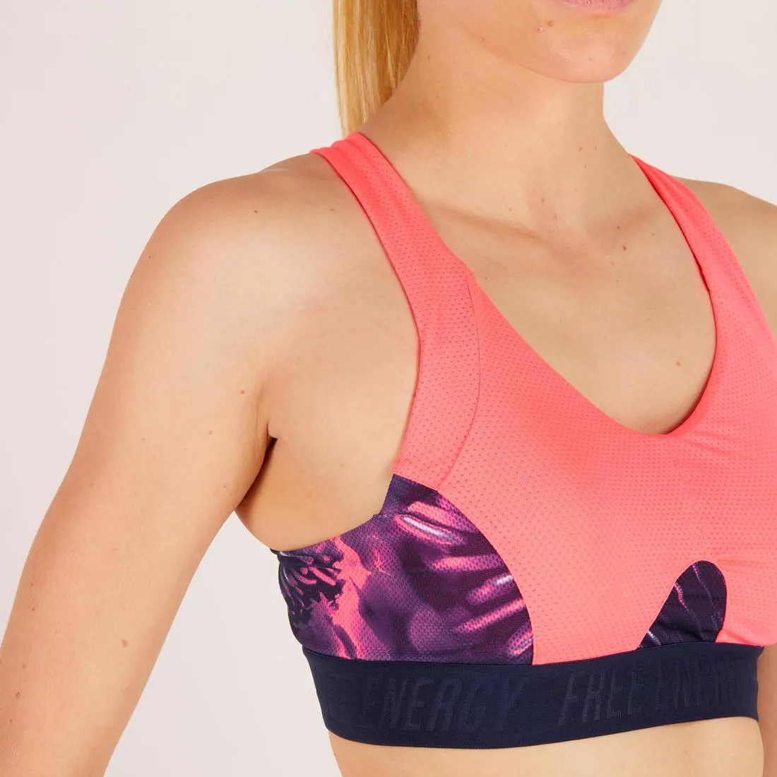 500 Women's Cardio Fitness Bra -  Tropical Details