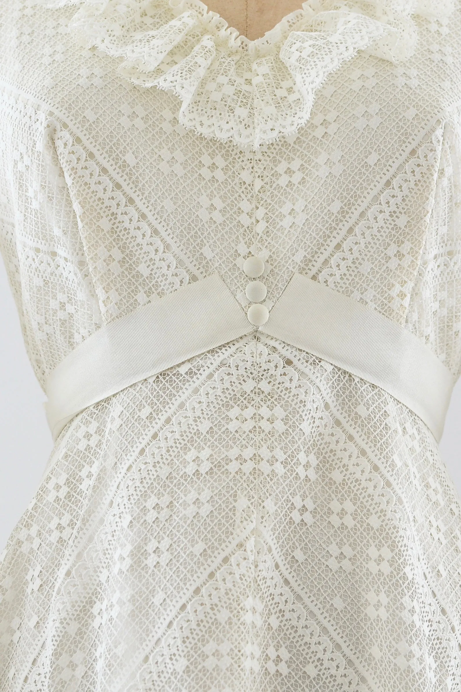 70s Courthouse Dress / M