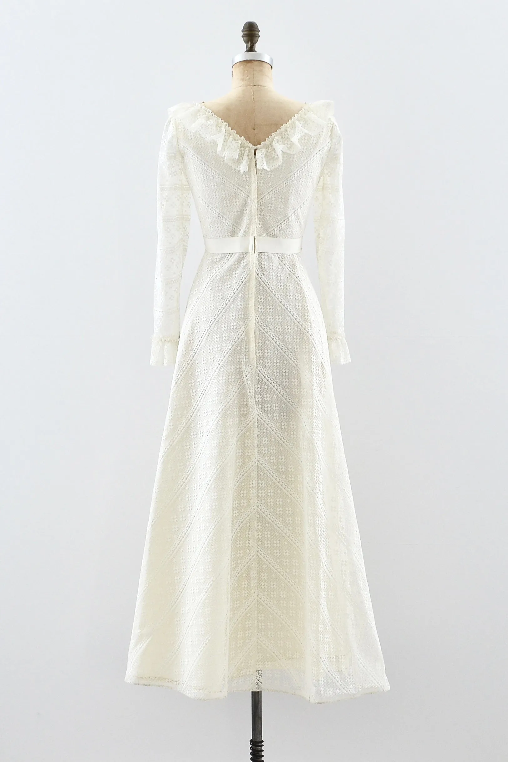 70s Courthouse Dress / M