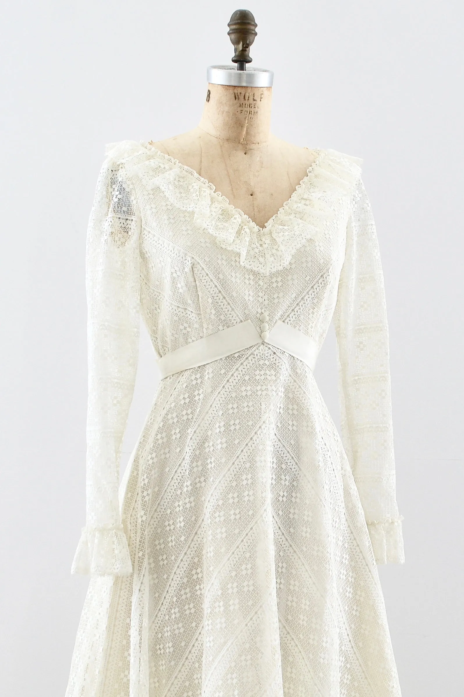 70s Courthouse Dress / M