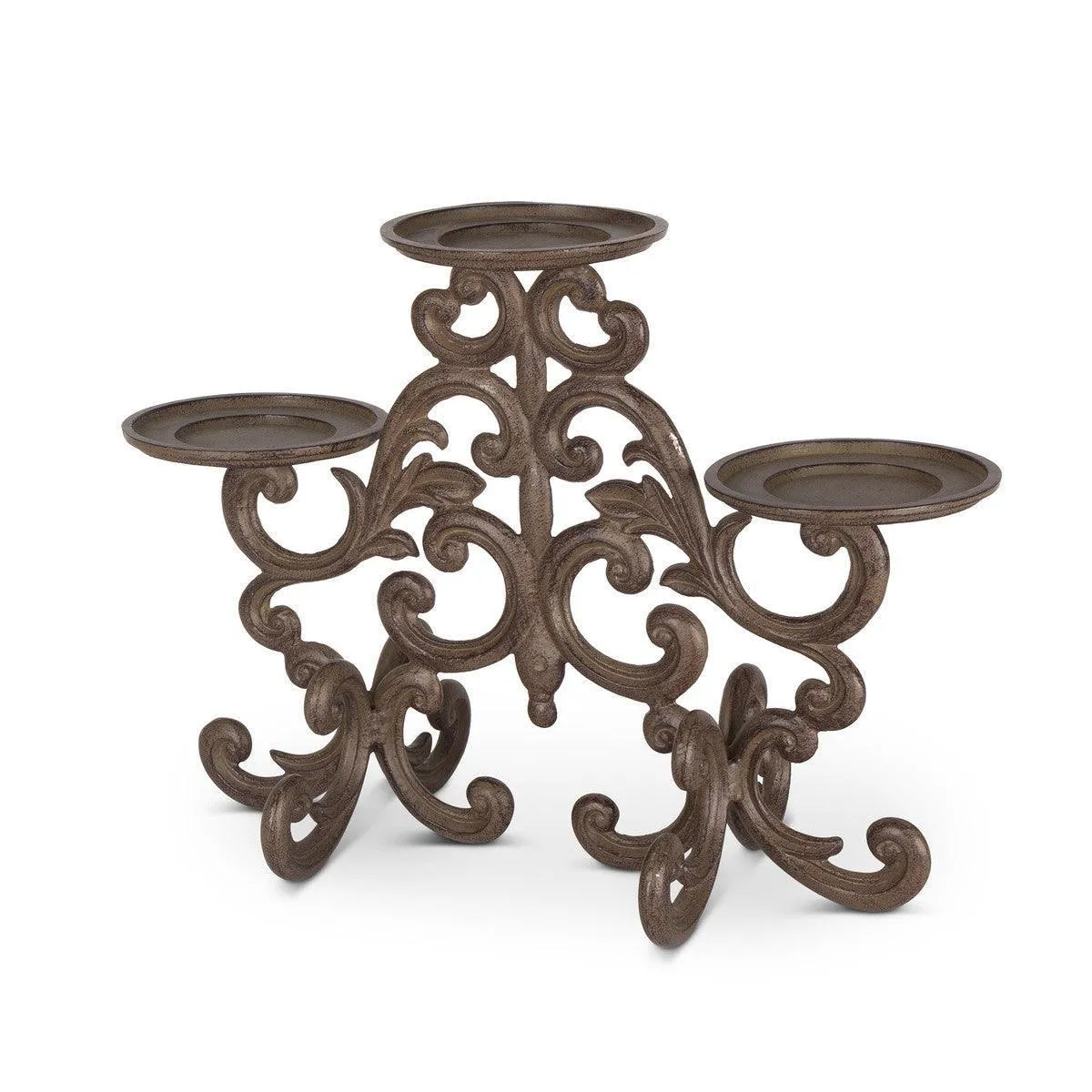 Acanthus Cast Aluminum Pillar Holder