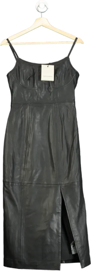AllSaints Black Norlene Lea Dress UK 6