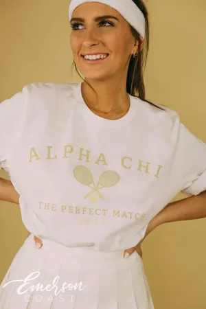 Alpha Chi The Perfect Match Bid Day Tee