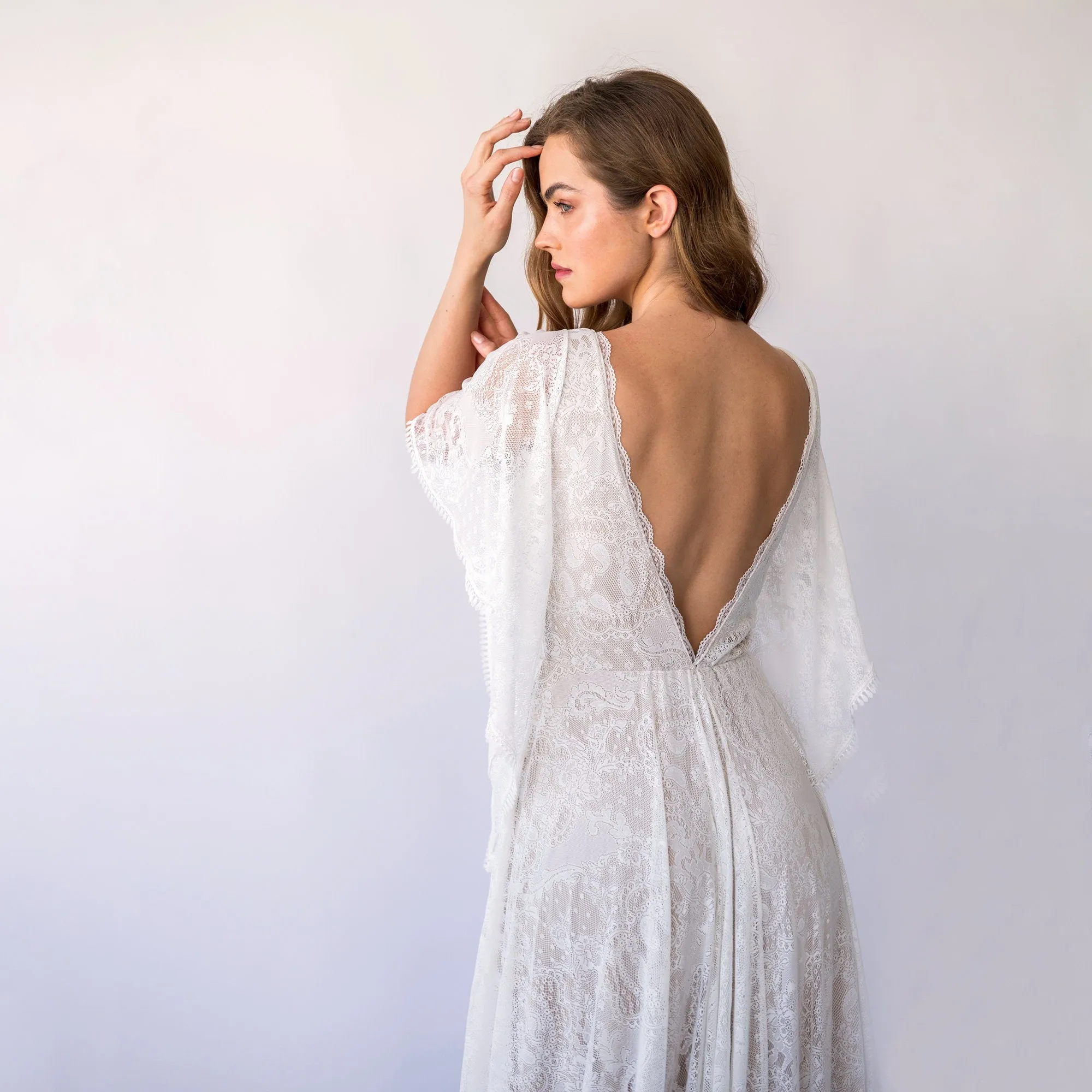 Angel Sleeves Pearly Dress #1468