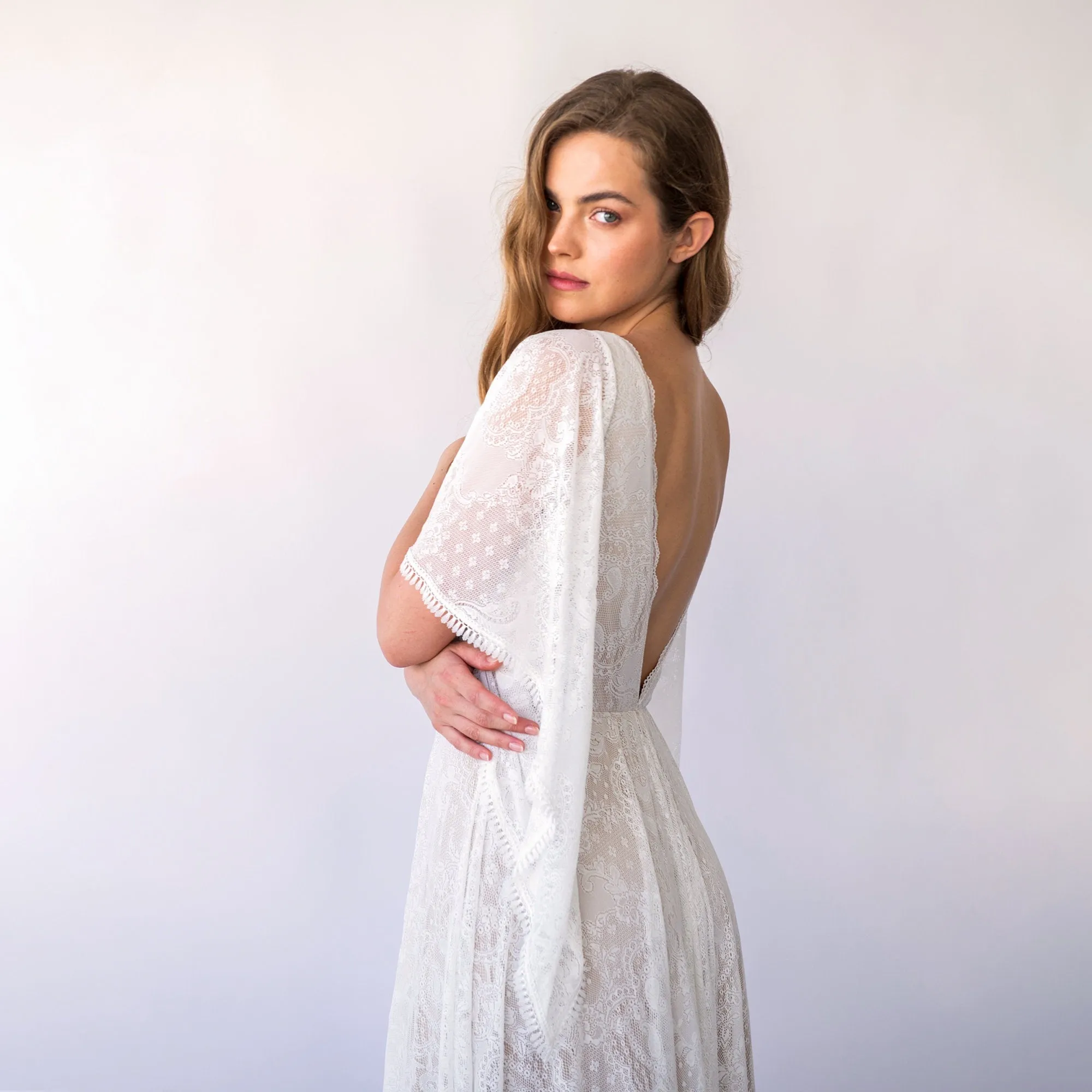 Angel Sleeves Pearly Dress #1468
