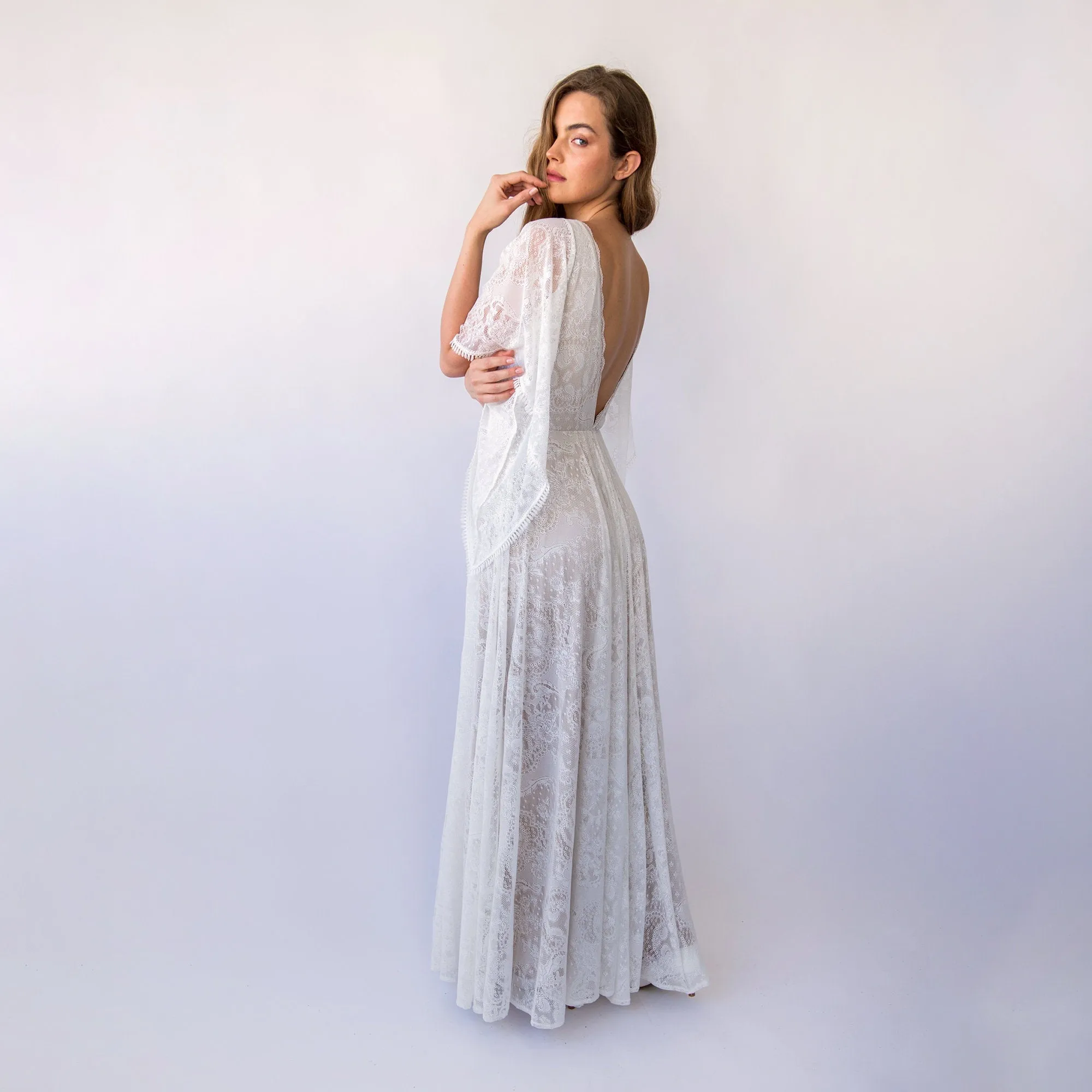 Angel Sleeves Pearly Dress #1468