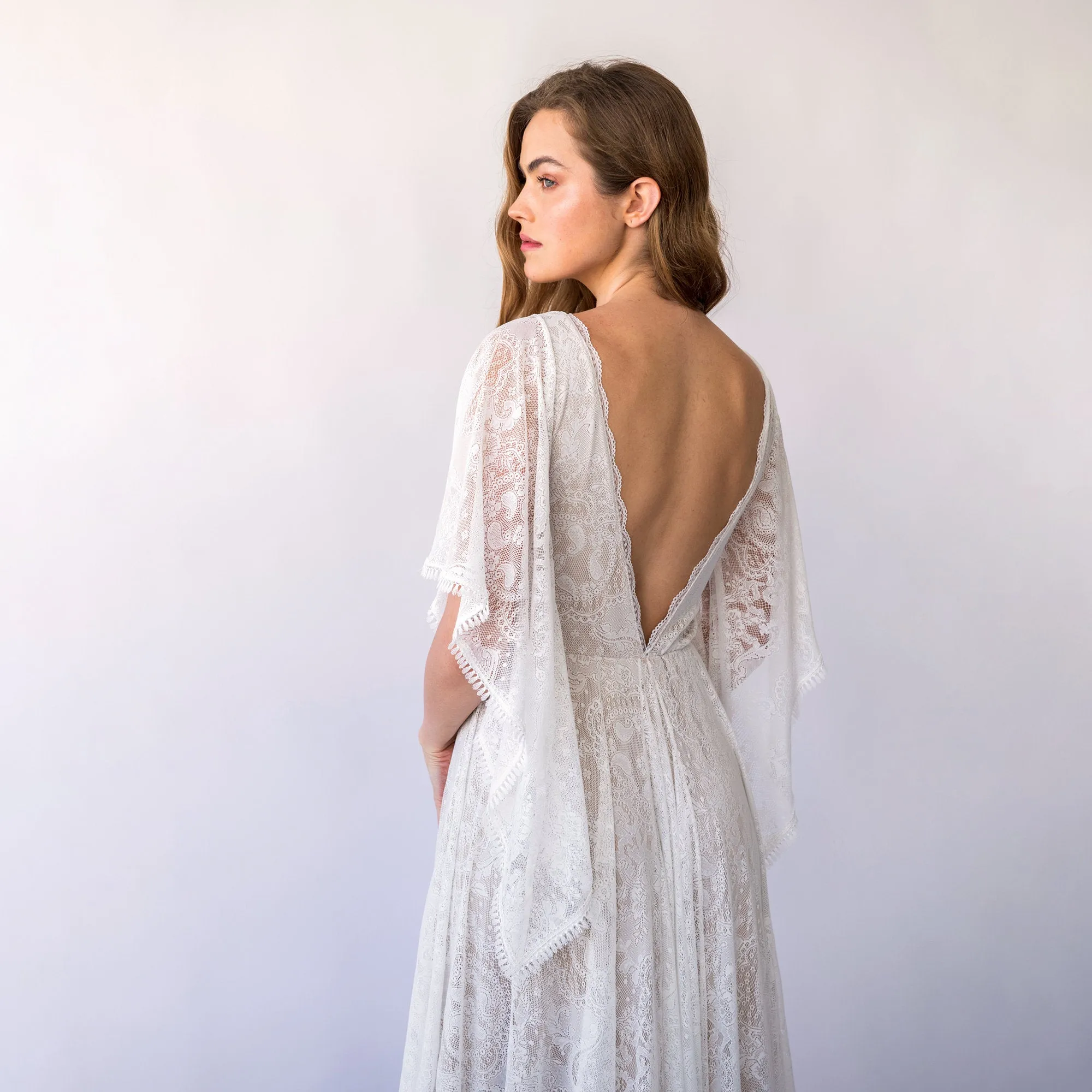Angel Sleeves Pearly Dress #1468