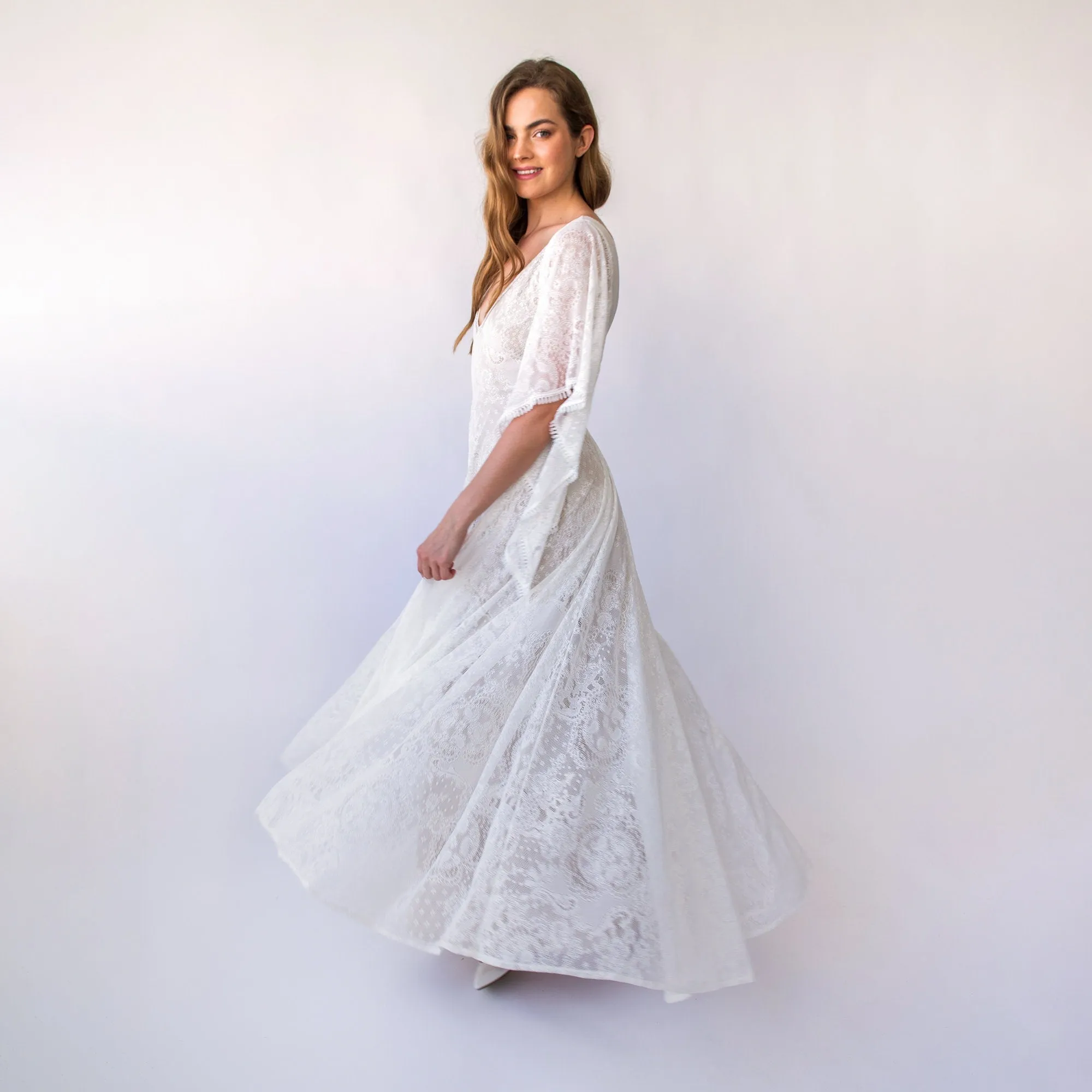 Angel Sleeves Pearly Dress #1468