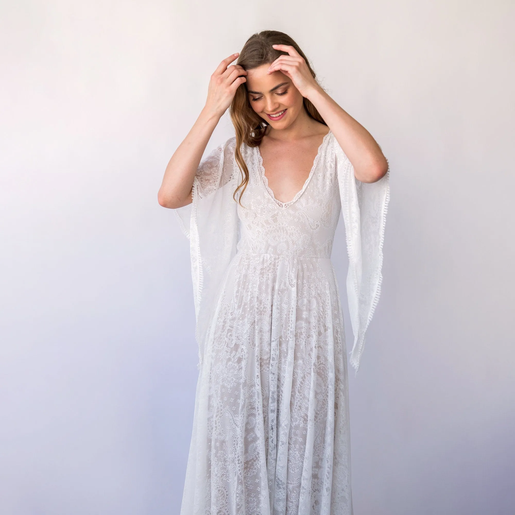 Angel Sleeves Pearly Dress #1468