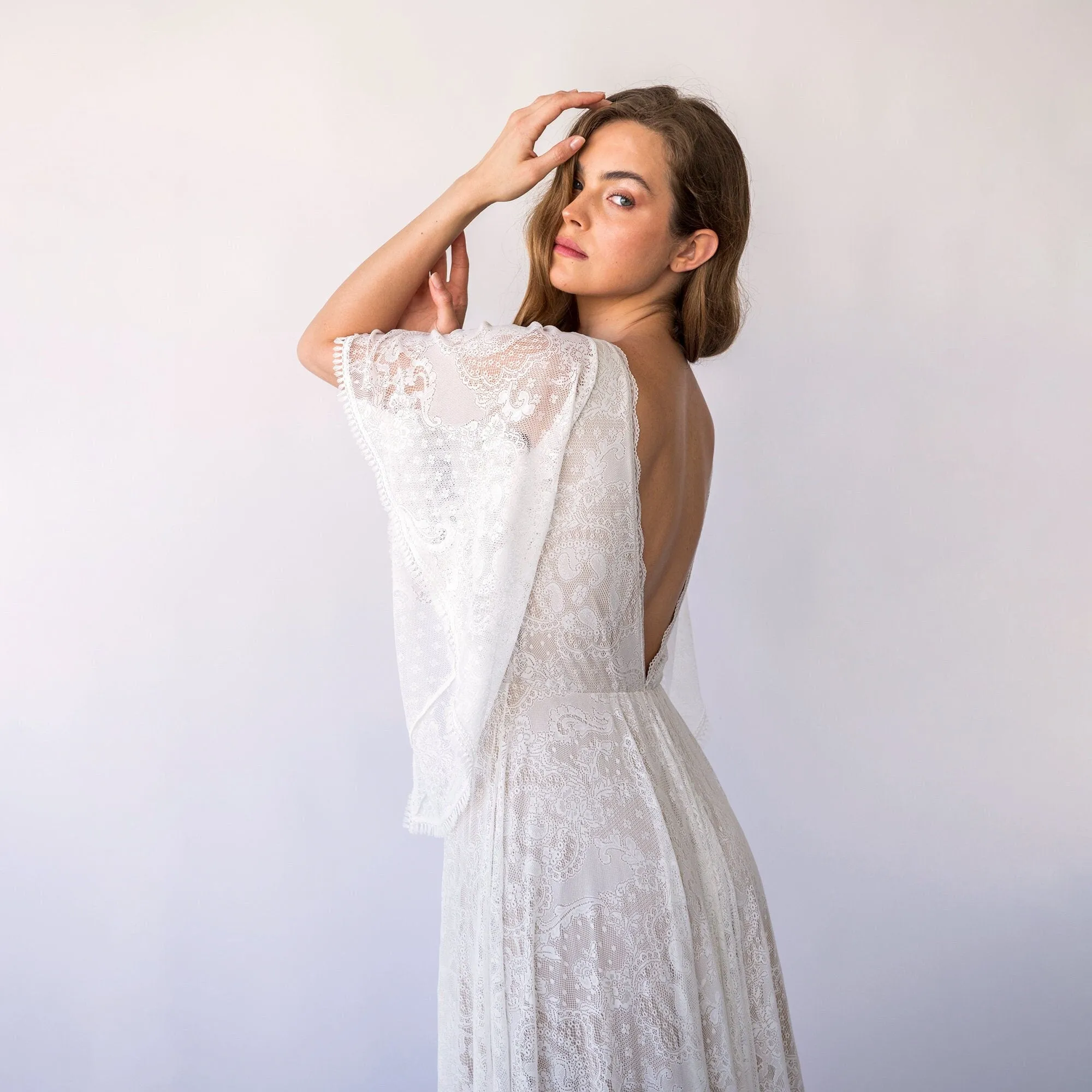 Angel Sleeves Pearly Dress #1468