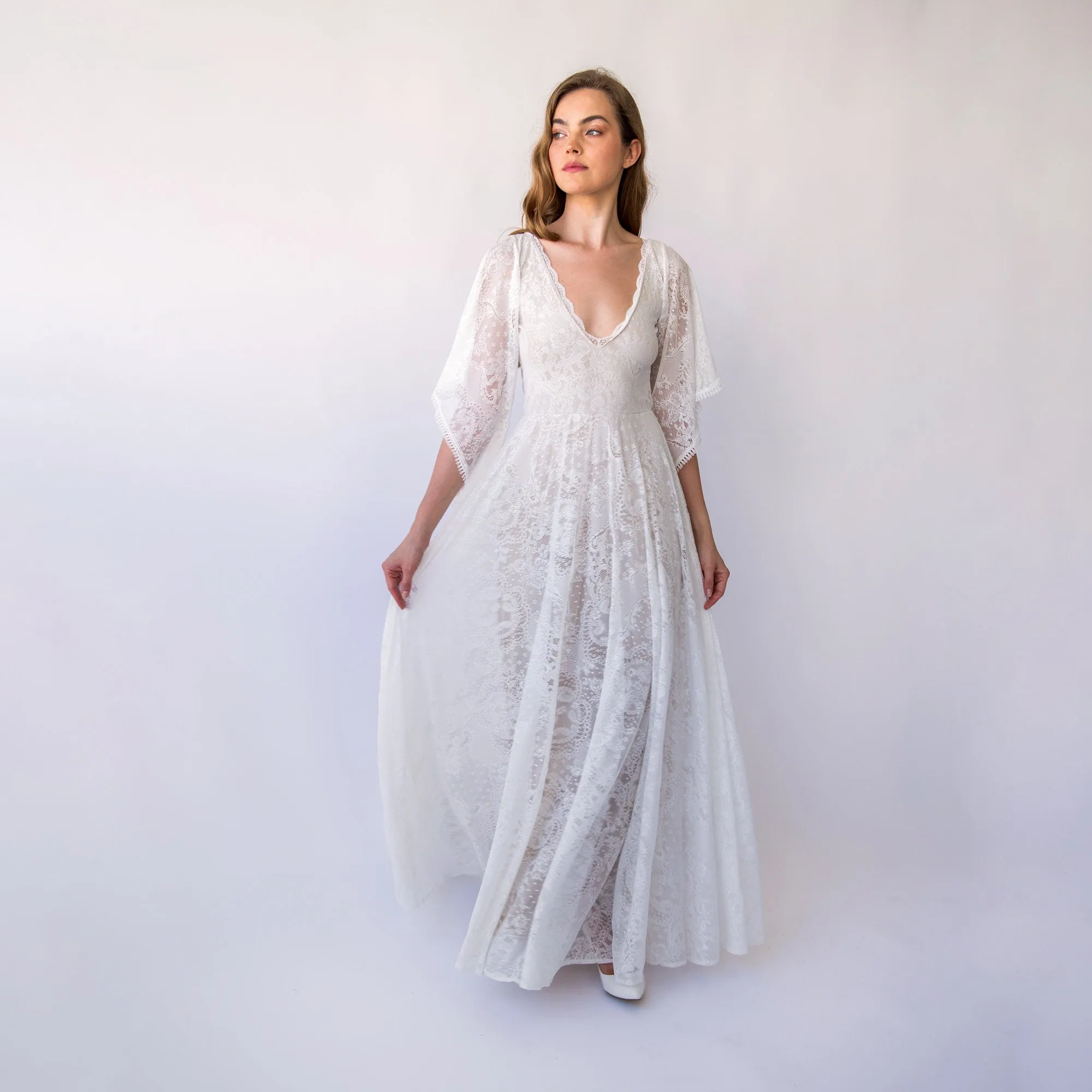 Angel Sleeves Pearly Dress #1468