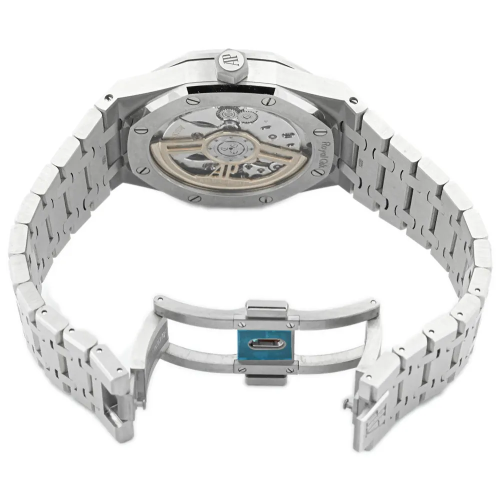 Audemars Piguet Mens Royal Oak Stainless Steel 41mm Blue Stick Dial Watch Ref #: 15400ST.OO.1220ST.03