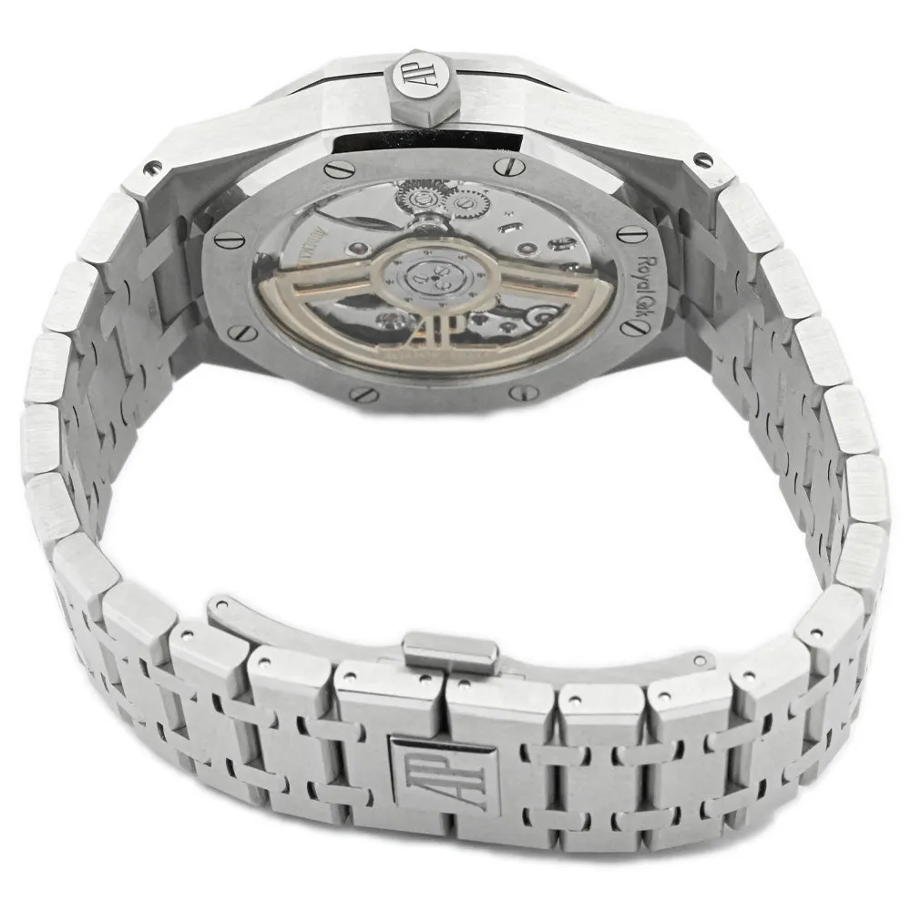 Audemars Piguet Mens Royal Oak Stainless Steel 41mm Blue Stick Dial Watch Ref #: 15400ST.OO.1220ST.03