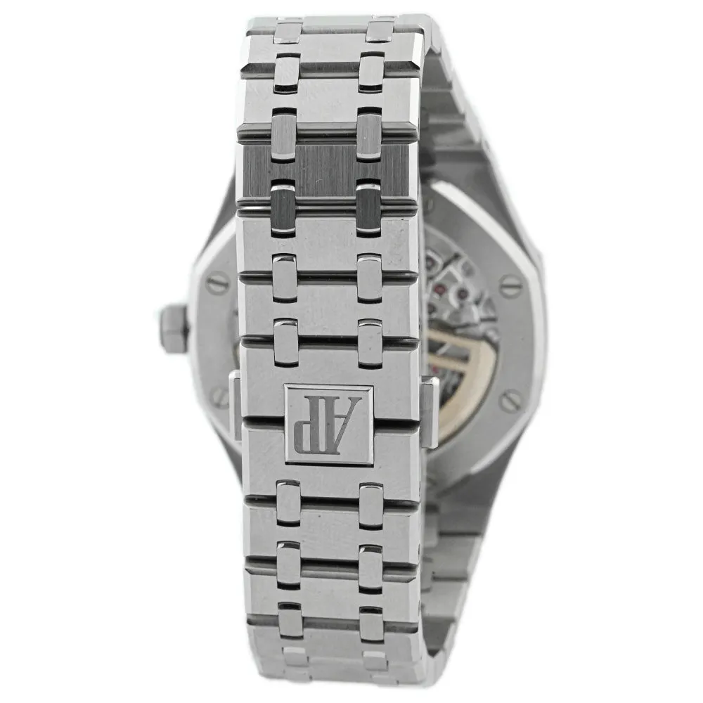 Audemars Piguet Mens Royal Oak Stainless Steel 41mm Blue Stick Dial Watch Ref #: 15400ST.OO.1220ST.03