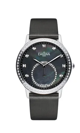 Audrey Quartz Swiss-Made Black Ladies Dress Watch 16755785