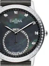 Audrey Quartz Swiss-Made Black Ladies Dress Watch 16755785