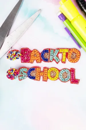 Back To School Colorful Seed Bead Earrings