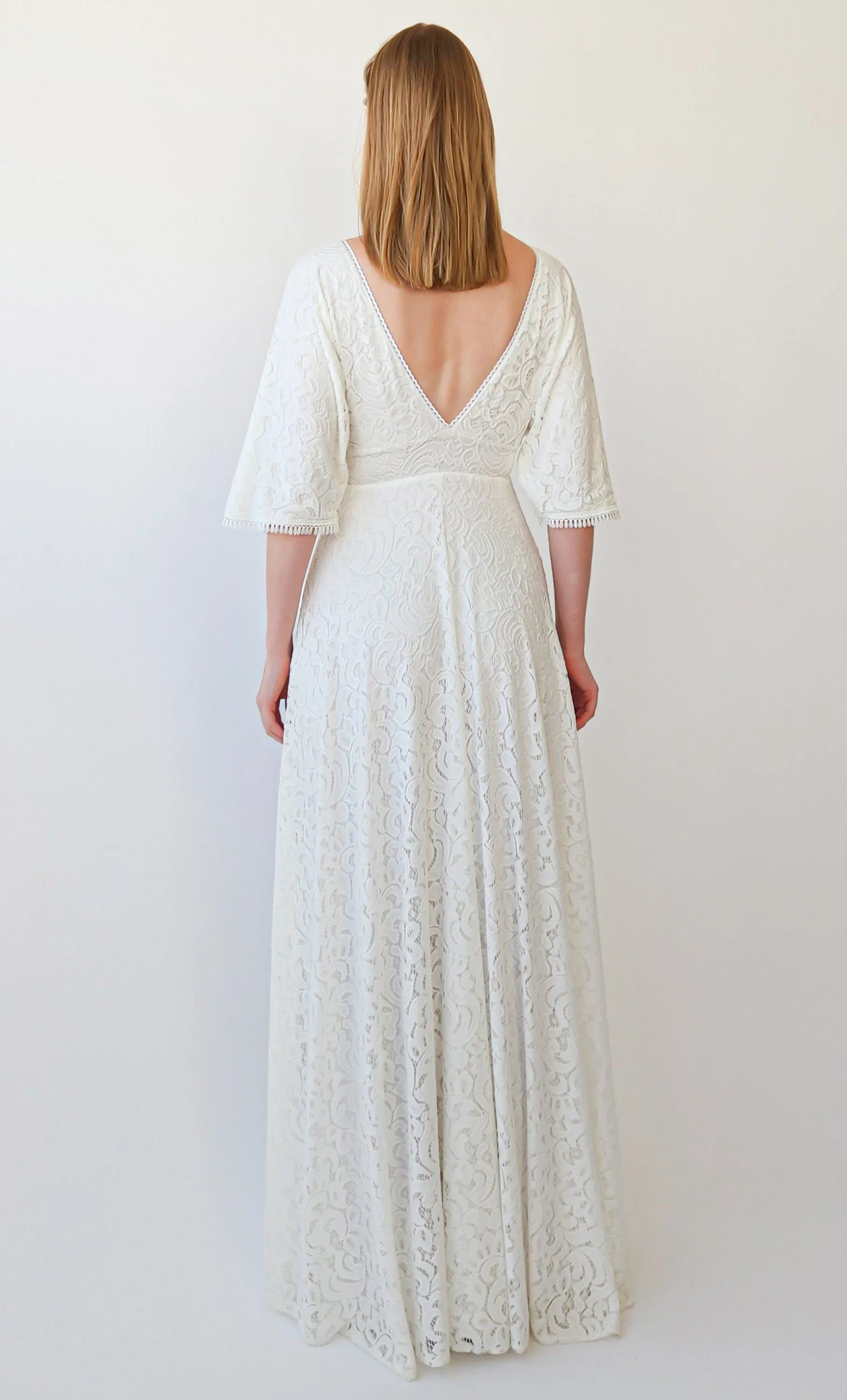 Bat Sleeves Pearly Dress #1382