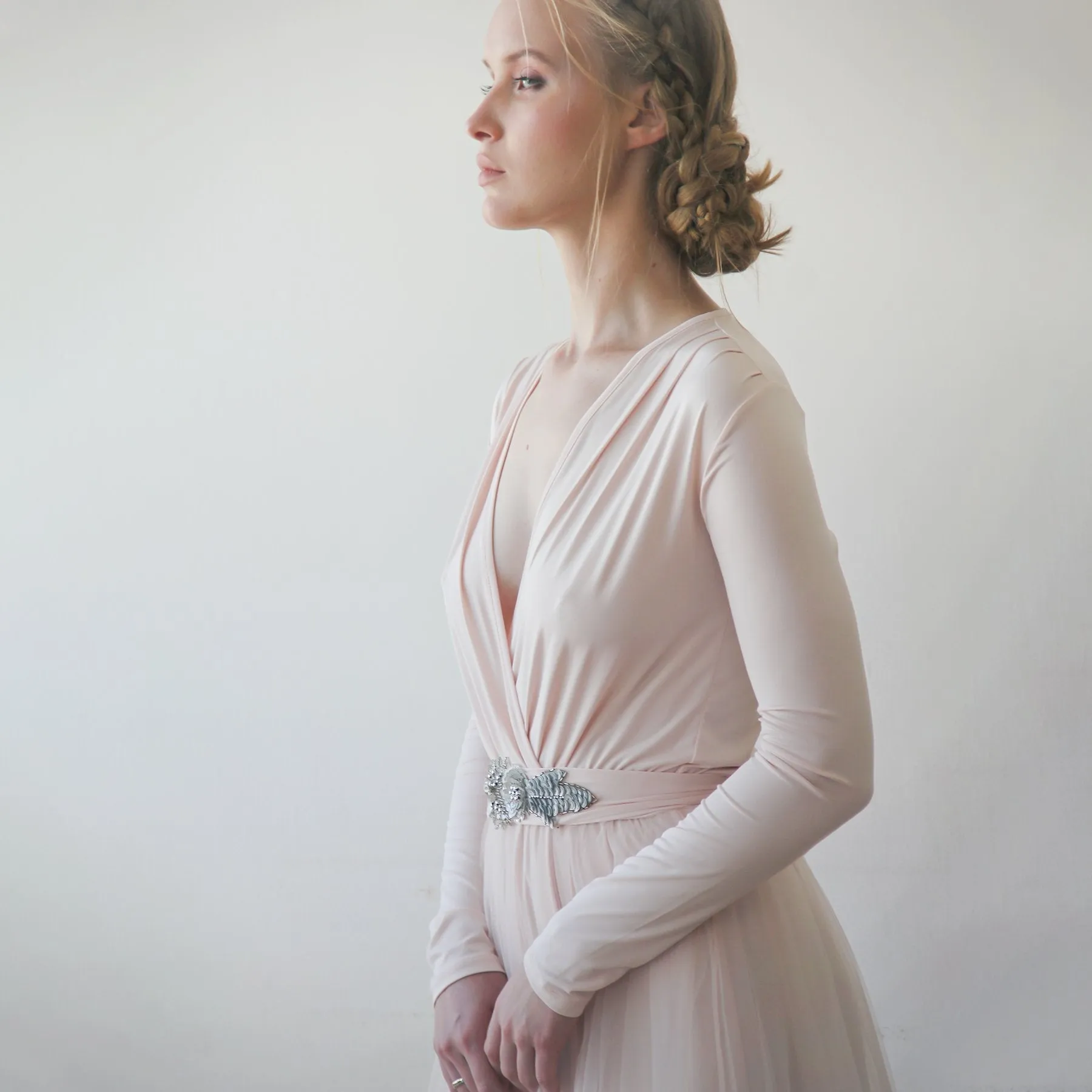Beaded Fabric Sash #4003
