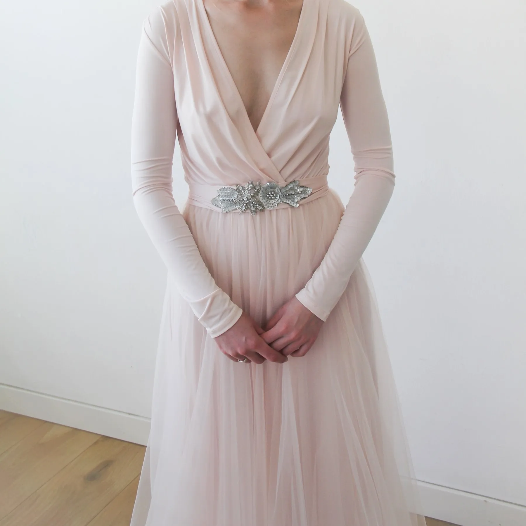 Beaded Fabric Sash #4003