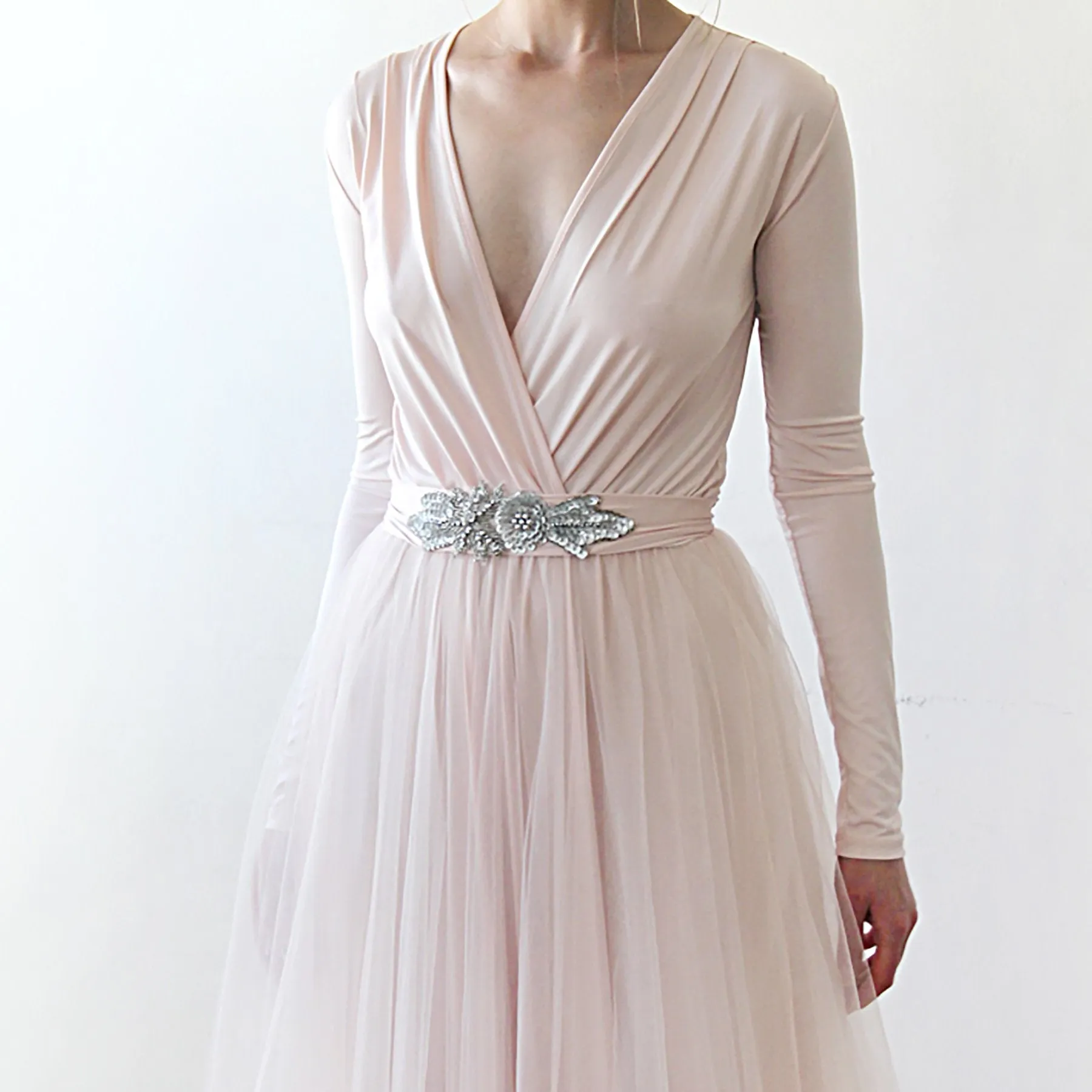 Beaded Fabric Sash #4003