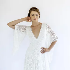 Bell Sleeve Wedding Dress #1490