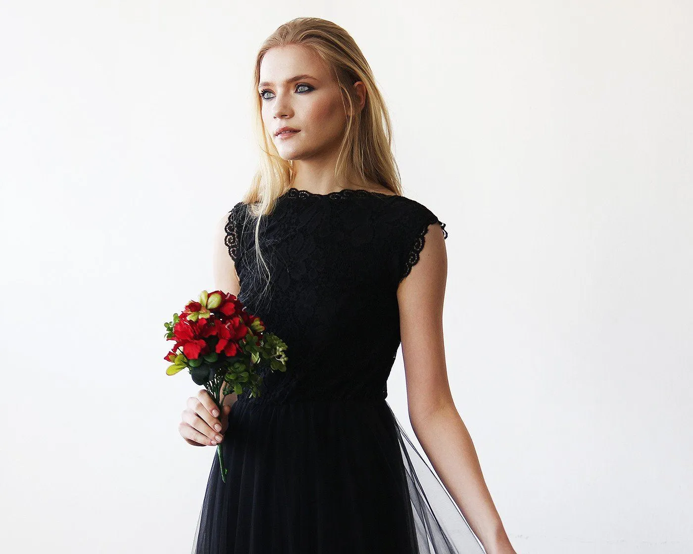 Black Tulle Gown #1145