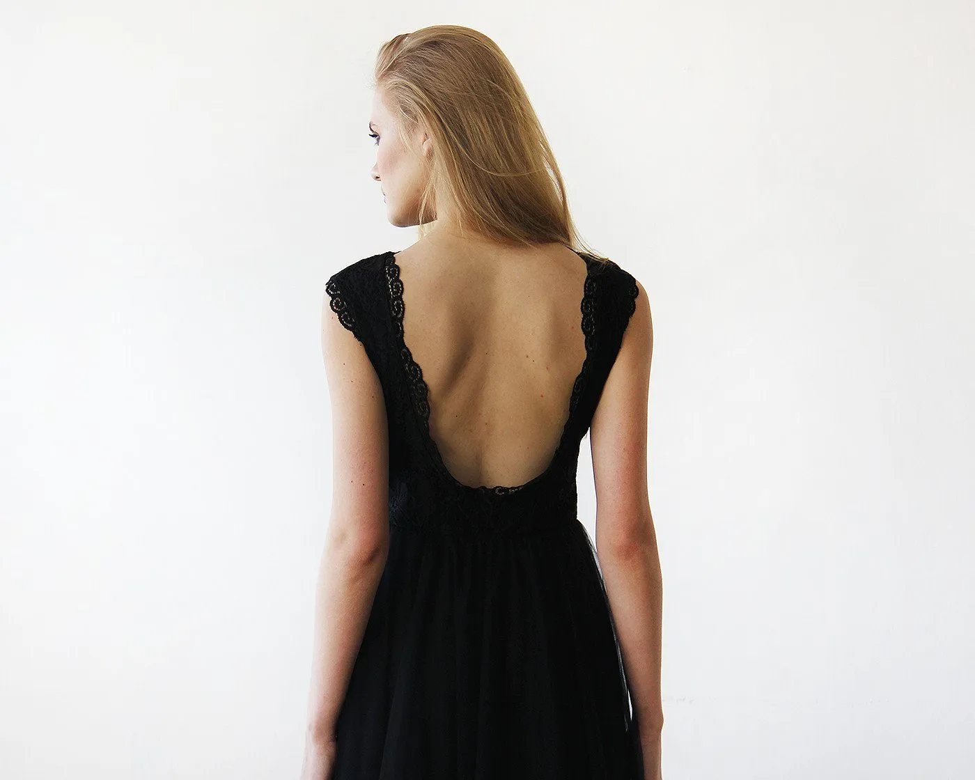 Black Tulle Gown #1145